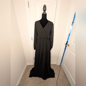 Elegant Black Long Sleeve Dress